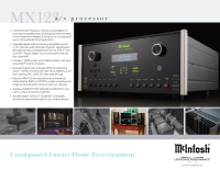 McIntosh MX123 - Brochure 